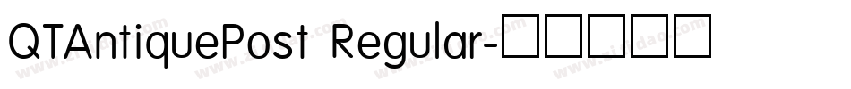 QTAntiquePost Regular字体转换